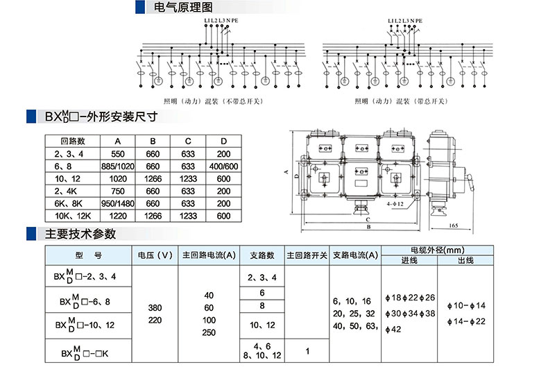 防爆配電箱電氣原理圖